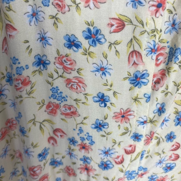 90s Yellow Floral Midi Dress | Basic Editions - Picture 5 of 11